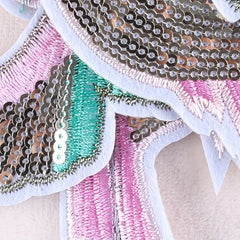 3pcs Sequin Bird Embroidery Iron-on Cloth Stickers For Girls