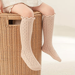 Baby Girls Lace Breathable Knee High Socks