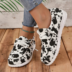 Leopard Print Low Top Walking Shoes Lightweight Non slip Casual Sport Shoes