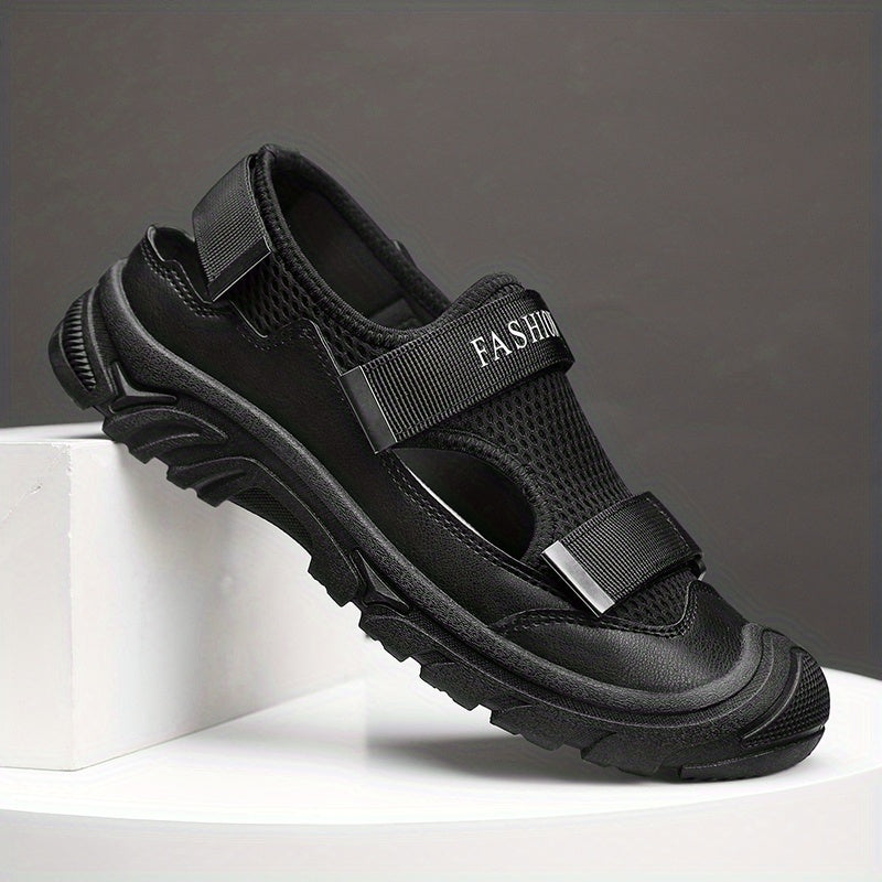 Men's Breathable Strap Mesh Sandals Adjustable Hook & Loop Summer Shoes