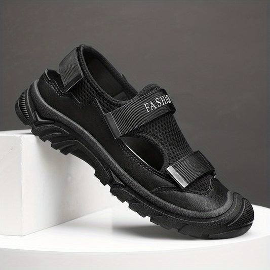 Men's Breathable Strap Mesh Sandals Adjustable Hook & Loop Summer Shoes