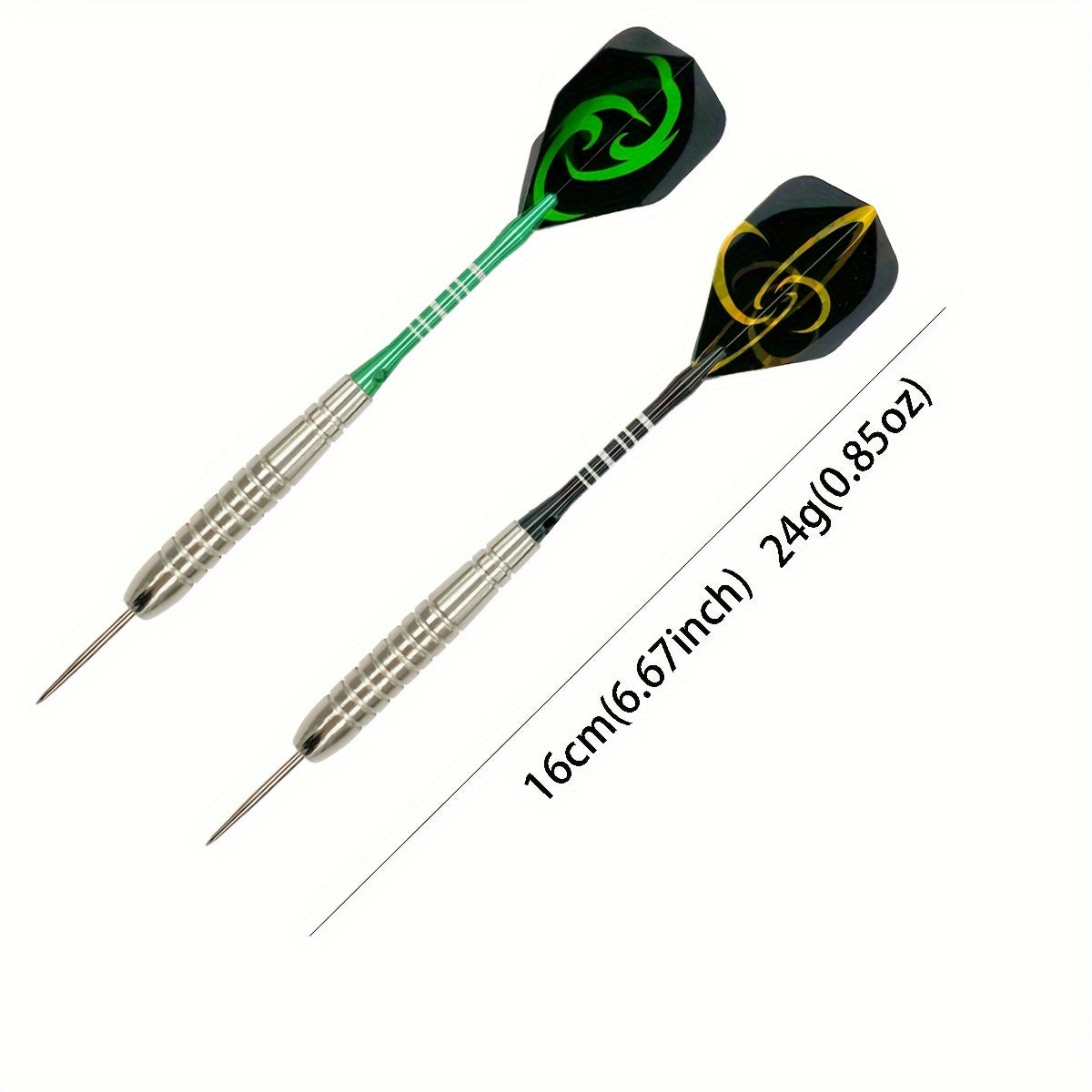 6pcs 24g Stainless Steel Needle Darts Set Indoor Outdoor Sports