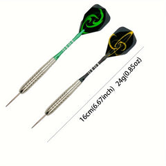6pcs 24g Stainless Steel Needle Darts Set Indoor Outdoor Sports