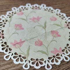 20pcs Retro Flower Lace Frame Decor Flower Material Paper Scrapbooking DIY