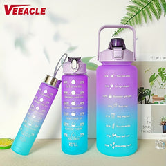 Motivational Water Bottle with Straw Leakproof Sports Cup