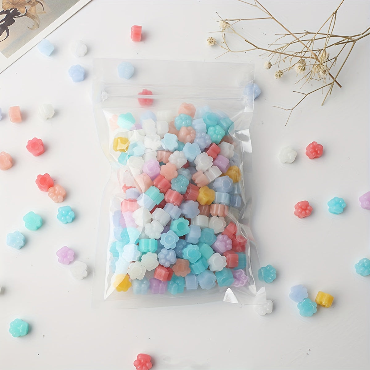 Fire Paint Seal Jelly Mixed Cat Paw Wax Pellets Pack (100 Pellets)