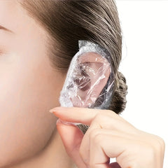 100pcs Waterproof Disposable Ear Covers for Hair Dye Shower Spa