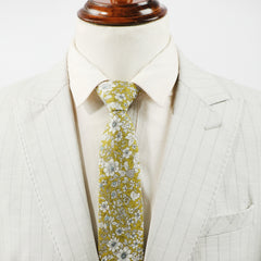 Men's Flower Print Tie for Wedding Party