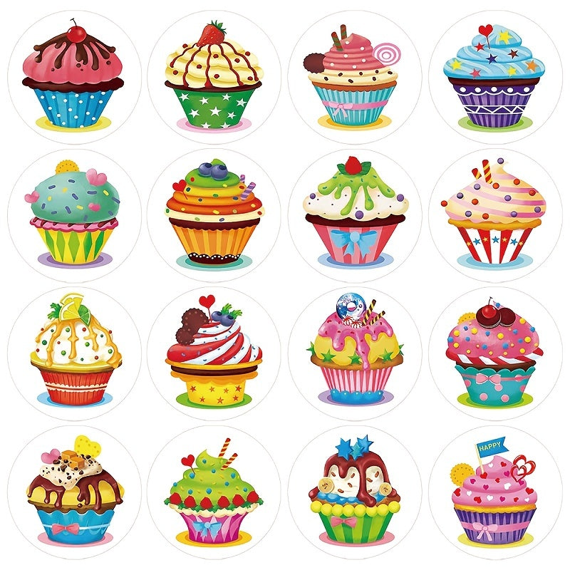 500 Happy Birthday Self-adhesive Stickers Roll Stationery Decoration