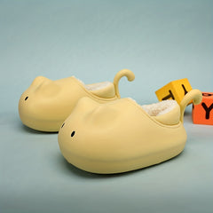 Boy's Cartoon Warm Cozy Slides Plush Slippers