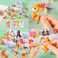 50pc Animal Puzzle Party Favors - 3D Jigsaw Puzzles