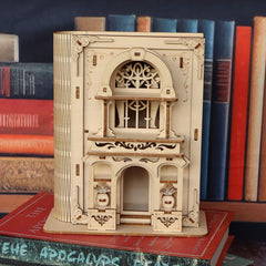 3D Wooden Puzzle Gothic Style Magic Book House DIY Building Decoration