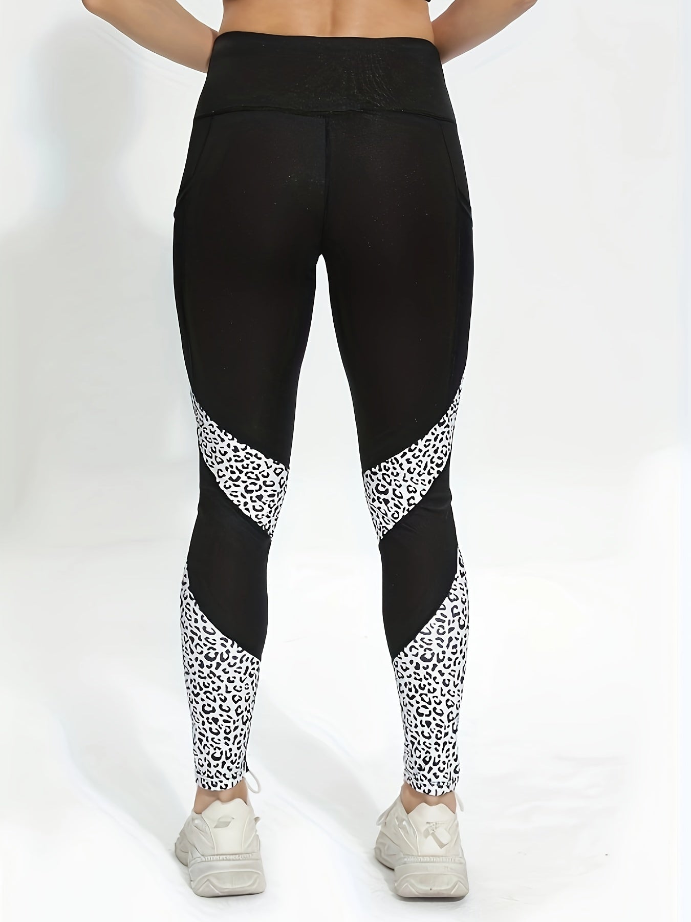 Leopard Print Slimming Yoga Pants High Stretch Slim Fit Workout
