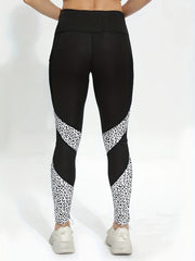 Leopard Print Slimming Yoga Pants High Stretch Slim Fit Workout