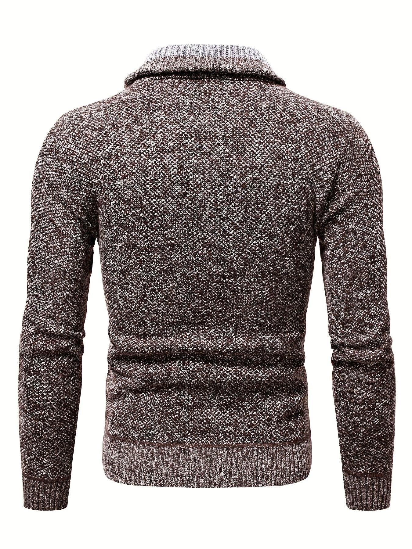 Men's Plush Fleece High Neck Sweater