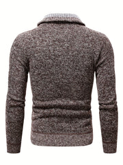 Men's Plush Fleece High Neck Sweater