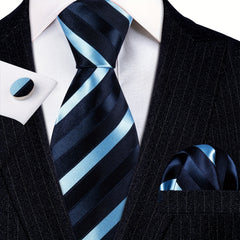 Barry Wang Stripe Necktie Set