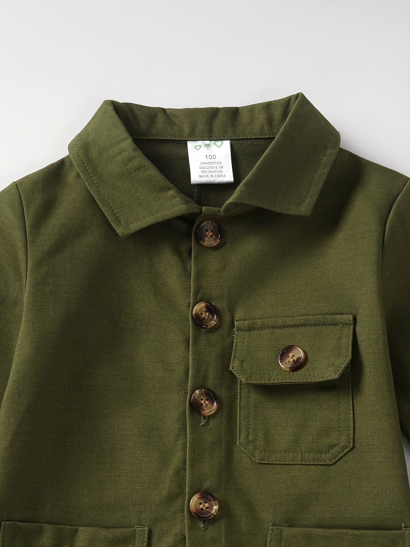 Boys' Winter Casual Long Sleeve Button Coat