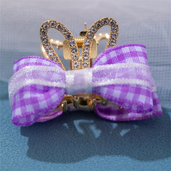 Children's Butterfly Bow Rabbit Ear Crown Hair Clip