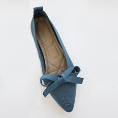 Breathable Knitted Pointed Toe Flats Slip-on Ballet Shoes Women's Footwear