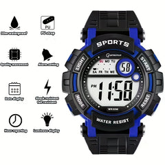 Outdoor Sports Electronic Watch with Function Alarm