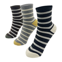 Striped Sports Socks Breathable Crew Length Women's Stockings