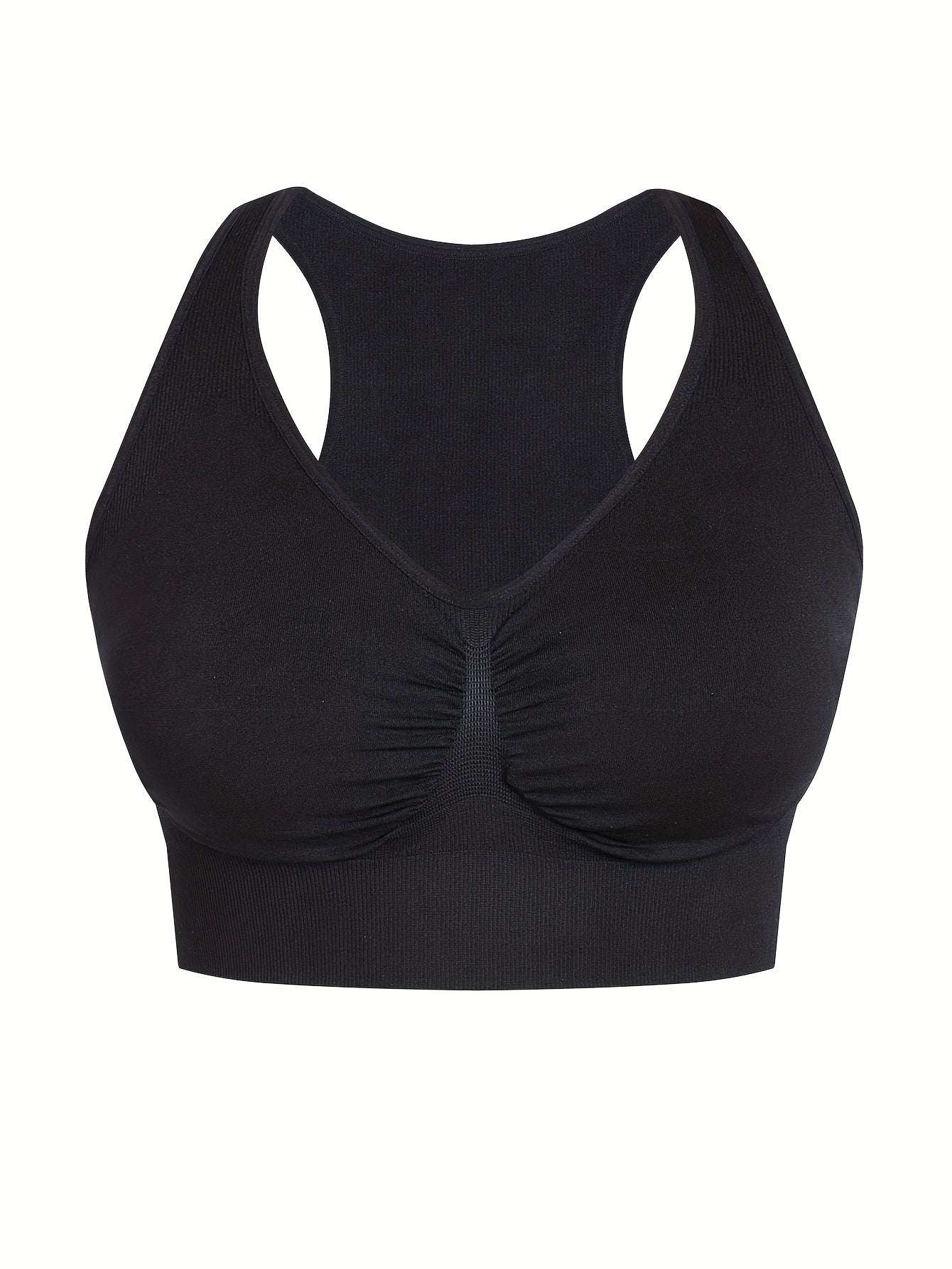 Sports Bra Ruched Seamless Workout Bra
