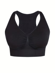 Sports Bra Ruched Seamless Workout Bra