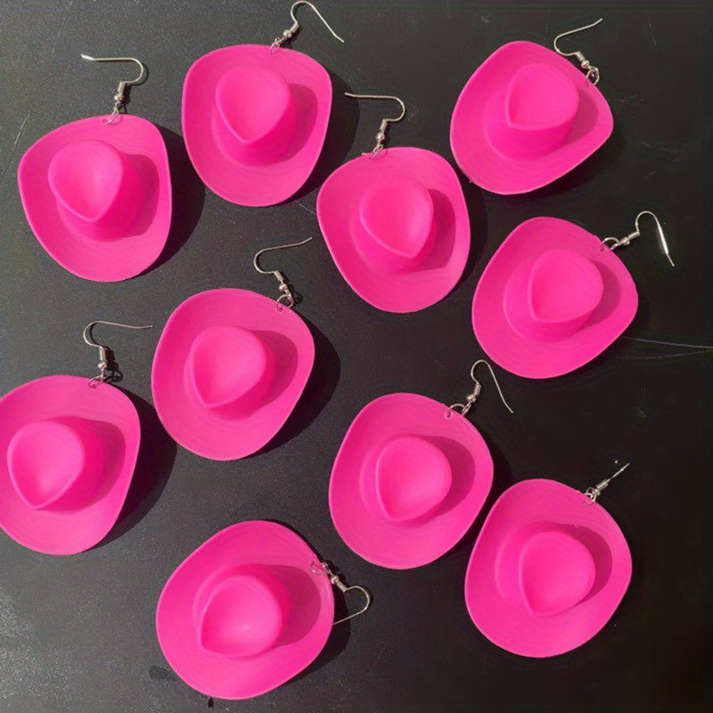 Creative Disco Cowboy Hat Earrings Party Accessories