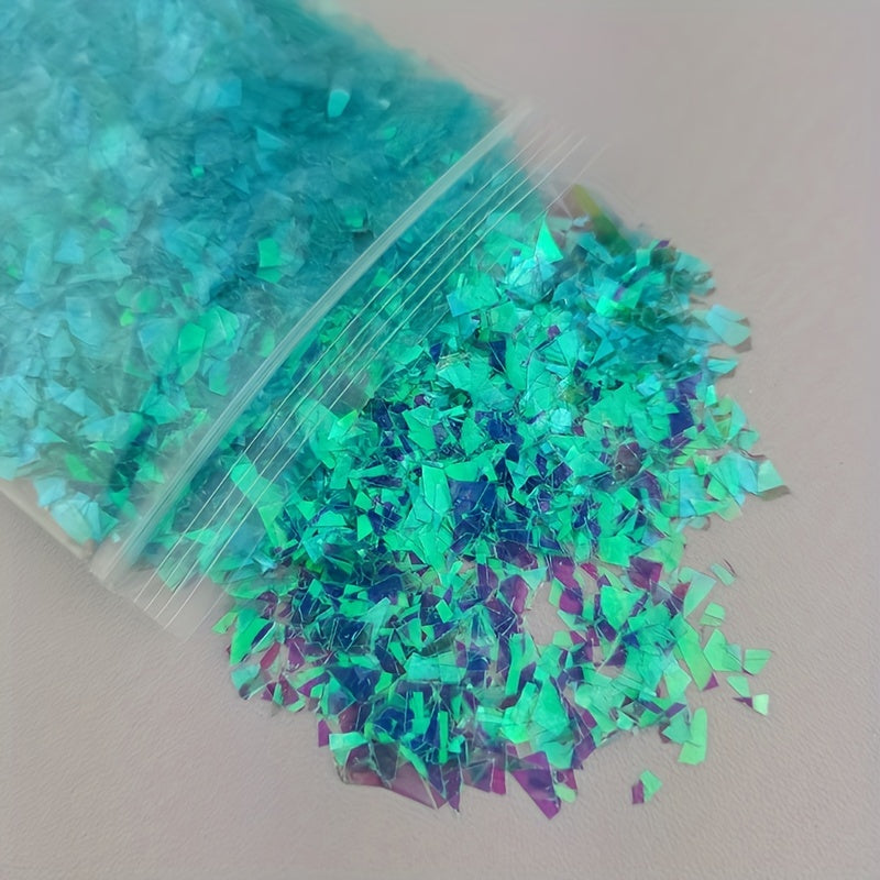 10g Holographic Ab Nail Glitter Flakes Shell Sparkly Sequins DIY Gel Polish