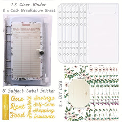 Budget Plan Book with Cash Bags, Category Cards, Stickers