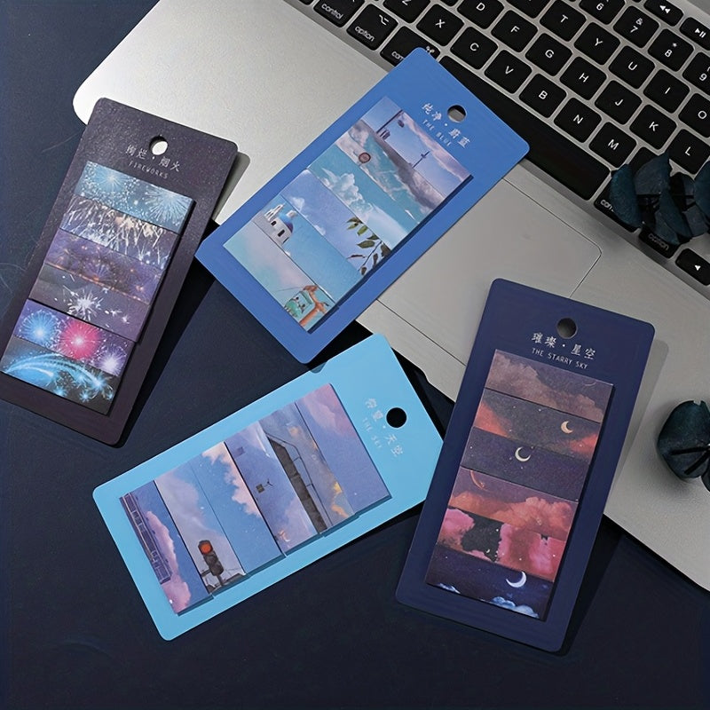 120 Sheets Scenery Sticky Note Index Tags Variety Pack