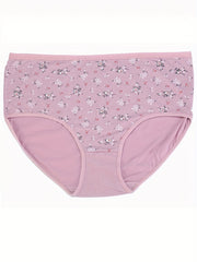 4 Pack Women's Plus Size Soft Ditsy Floral Print Everyday Panties Set