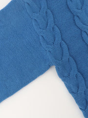 Solid Cable Lantern Sleeve Sweater