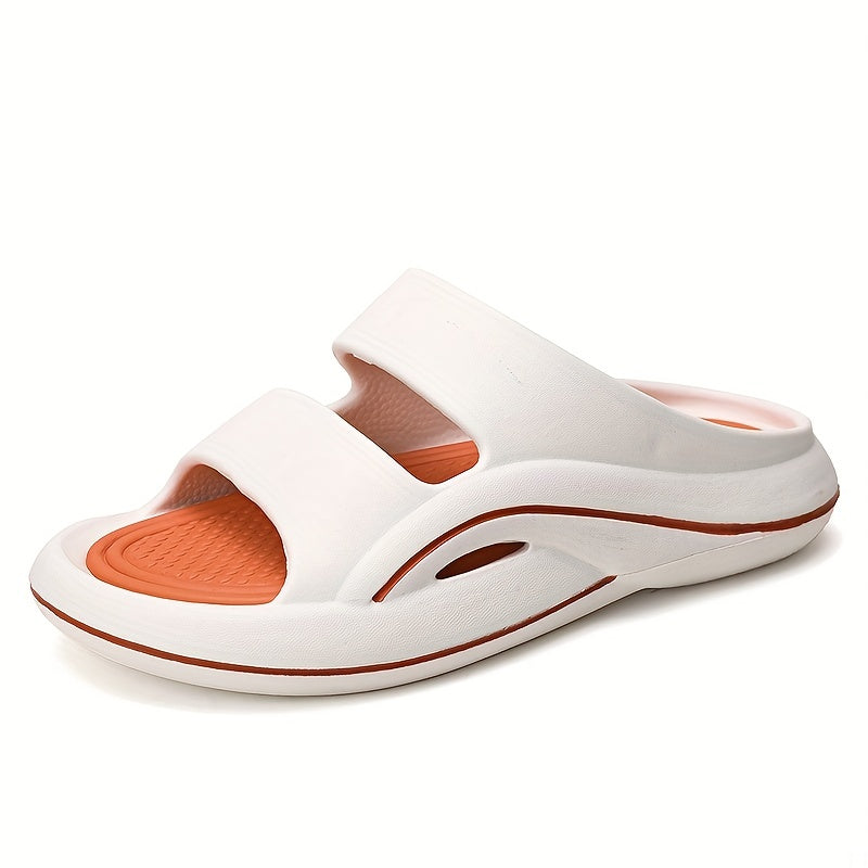 Men's Non Slip Platform Slides Soft Sole Cloud Slides for Bathroom Beach