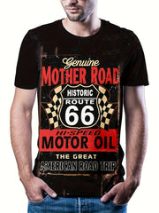 Men's 3D Print Casual Tee for Summer