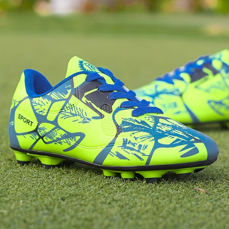Boy's Non Slip Football Cleat With Spikes - Professional Outdoor Soccer Shoes
