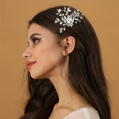Floral Head Piece Rhinestone Hairpin Wedding Hair Accessories