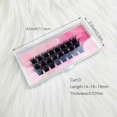 D Curl Volume Eyelash Extensions Cluster Mix 14 16 18mm DIY Wispy Lashes