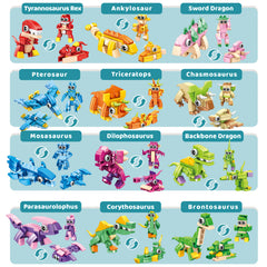 Dinosaur Series Building Block Set - 3-in-1 Combo for Colorful Kingdom