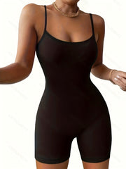 Solid Yoga Cami Romper Quick Drying Fitness Jumpsuit Women Activewear
