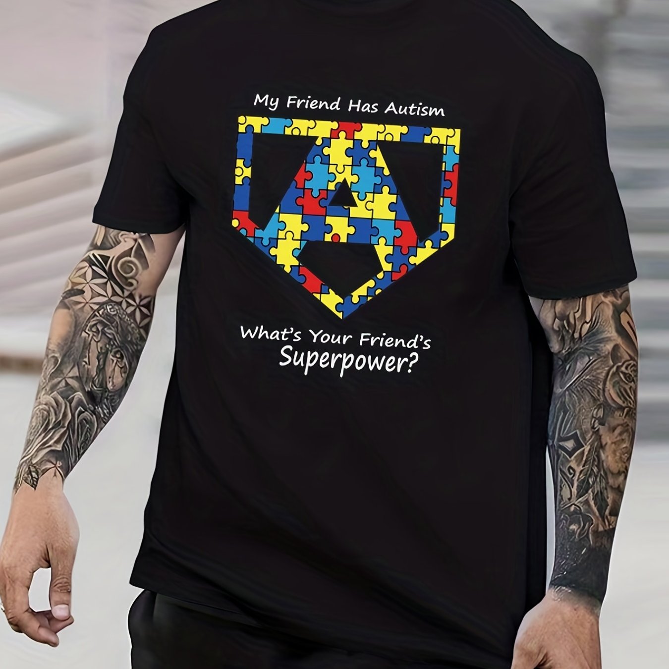 Geometric Pattern Basketball Print Men's Graphic Crew Neck T shirt