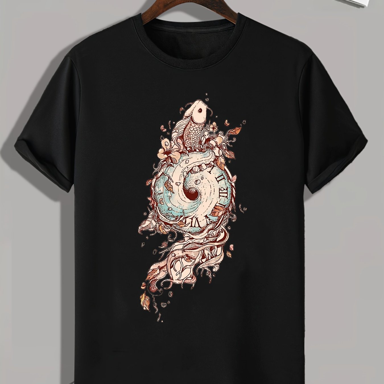 Artistic Painting Print Men's Graphic Tee for Summer