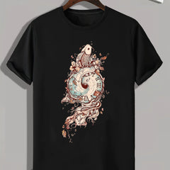 Artistic Painting Print Men's Graphic Tee for Summer