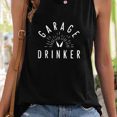 Tank Top Sleeveless Mid Stretch Streetwear Casual Sports Top Women's Clothing