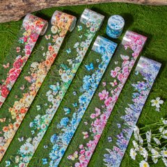 Flower PET Tape 2m Light Landscape Journal Material Sticker
