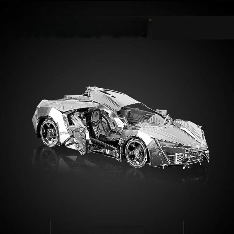 3D Car Metal Model Puzzle for Adults - DIY 3D Metallic Kit for Home Decor