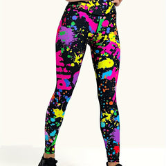 Graffiti Yoga Leggings High Waist Tummy Control Butt Lifting Pants