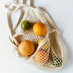 Cotton Mesh Bag Portable Shoulder Bag for Fruit and Vegetable