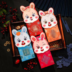 4pcs Cartoon Rabbit Red Envelopes Pack